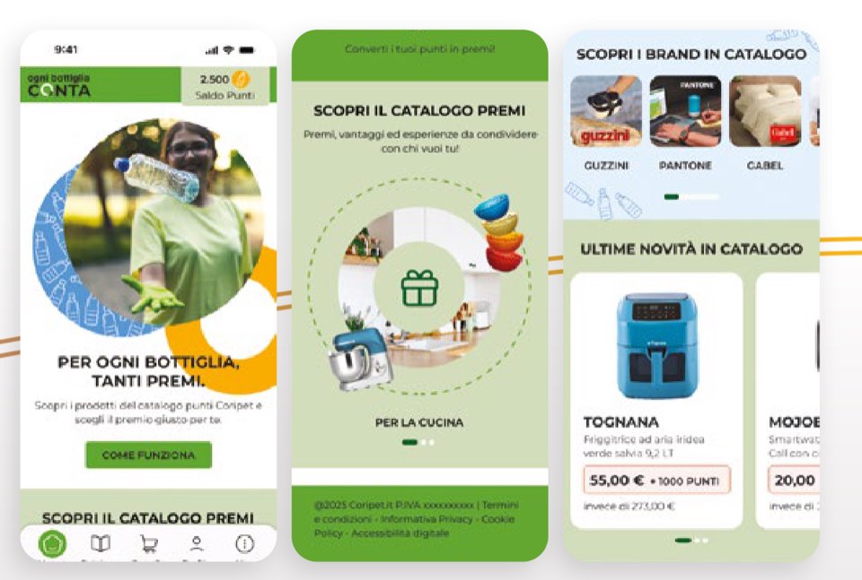 App Ogni bottiglia conta di Coripet