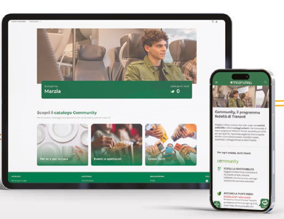 Programma Community di Trenord su tablet e smartphone